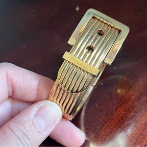 Michael Kors Belt Buckle Gold Textured Women’s Bracelet